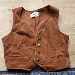 ROLLA'S Brown Corduroy Vest Top